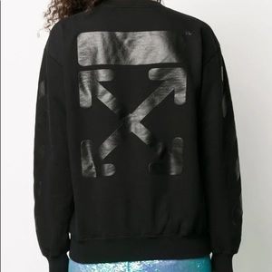 Off White Sweatshirt Black Diagonal Women’s